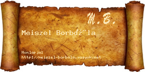 Meiszel Borbála névjegykártya